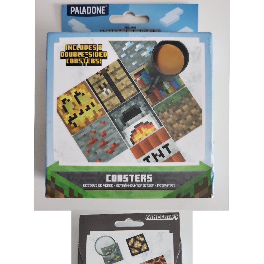 8 Double Sided Minecraft Game Coasters